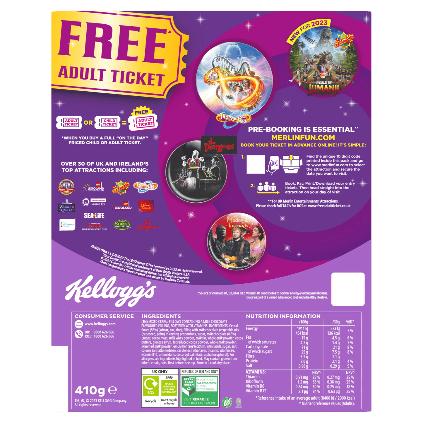 Kellogg's Krave Milk Chocolate 410g - UK Food & Drink - 5059319015279