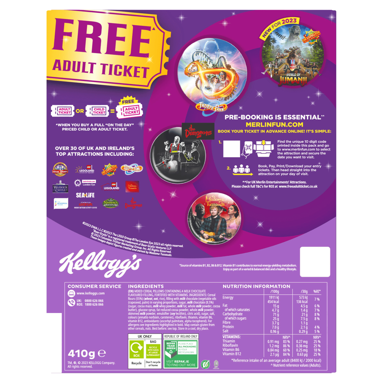 Kellogg's Krave Milk Chocolate 410g - UK Food & Drink - 5059319015279