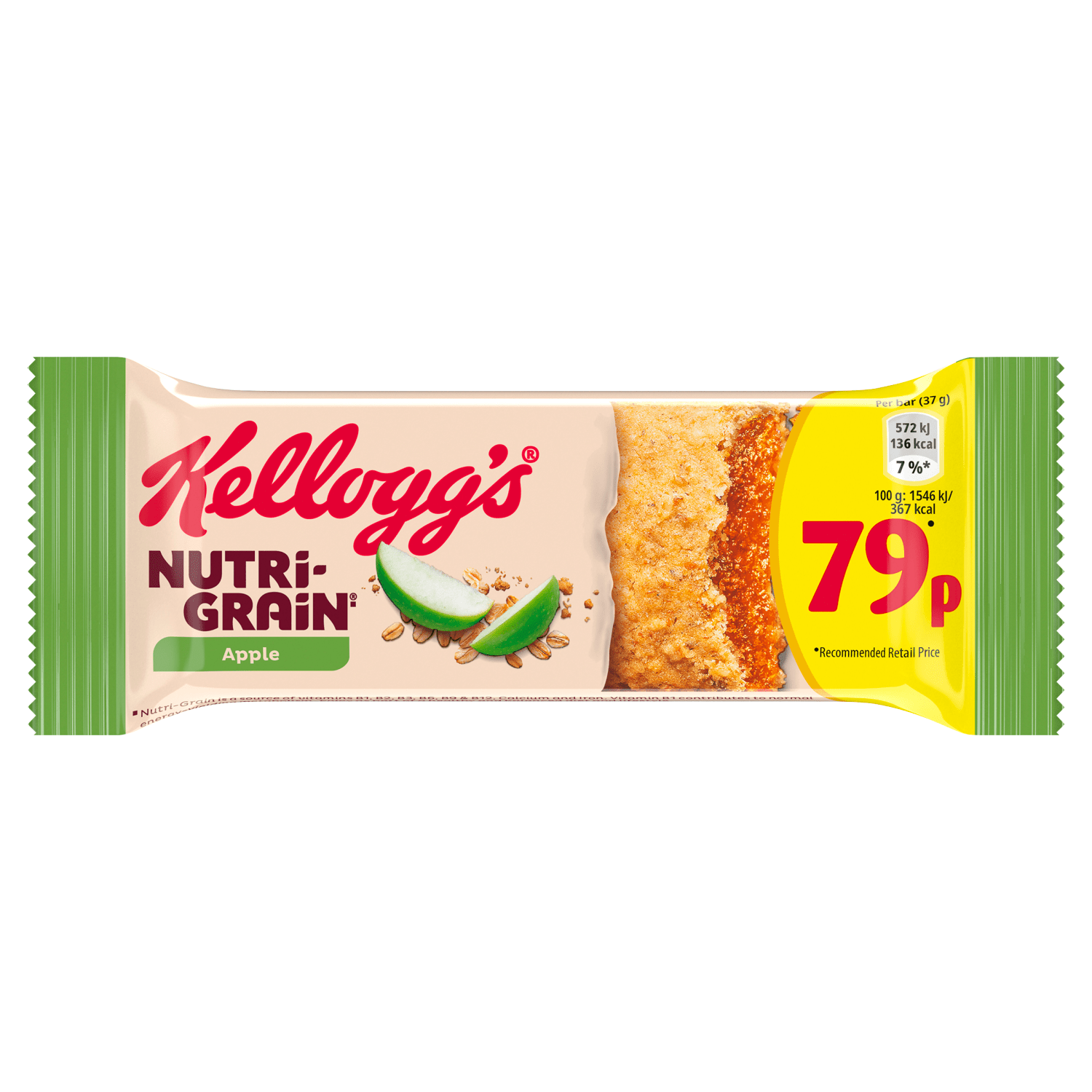 Kellogg's Nutri - Grain Apple 37g - UK Food & Drink - 5059320001148