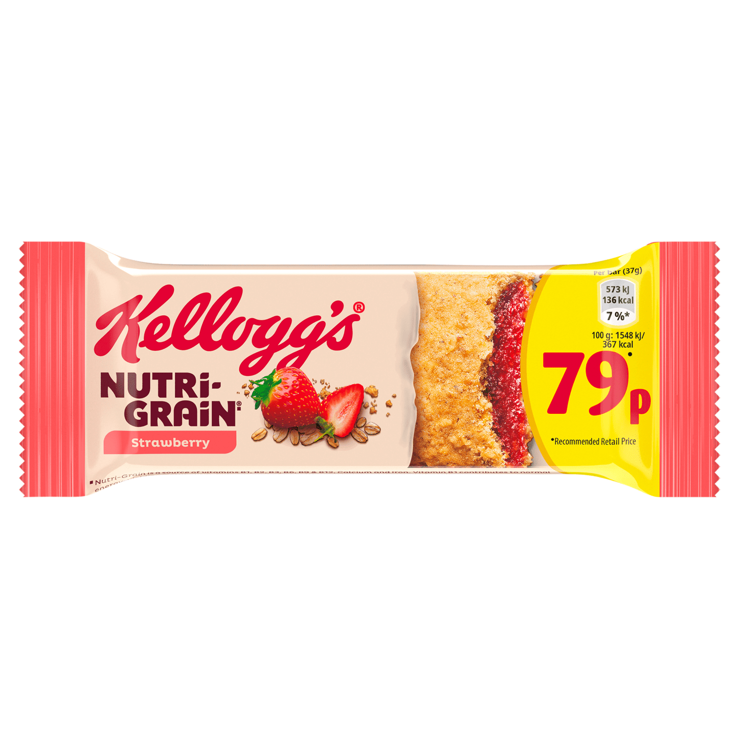 Kellogg's Nutri - Grain Strawberry 37g - UK Food & Drink - 5059320001117
