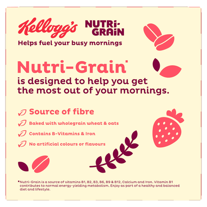Kellogg's Nutri - Grain Strawberry 6 x 37g (222g) - UK Food & Drink - 5050083542787