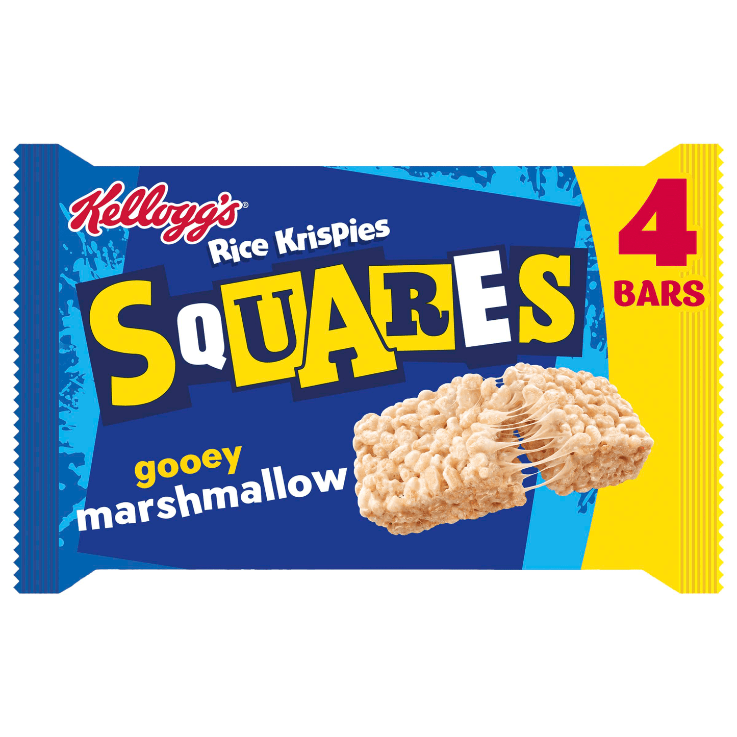 Kellogg's Rice Krispies Squares Gooey Marshmallow Bars 4 x 28g (112g) - UK Food & Drink - 5000127730137