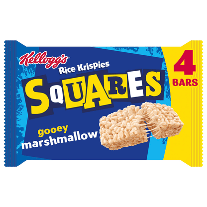 Kellogg's Rice Krispies Squares Gooey Marshmallow Bars 4 x 28g (112g) - UK Food & Drink - 5000127730137