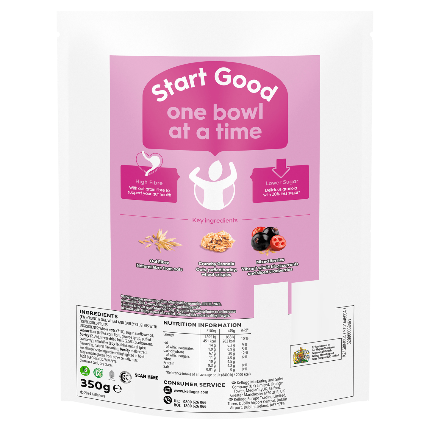 Kellogg's Special K Crunchy Oat Granola Mixed Berries 350g - UK Food & Drink - 5059319016450