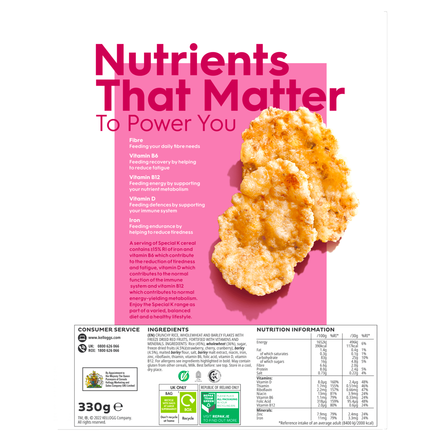 Kellogg's Special K Red Berries 330g - UK Food & Drink - 5059319003931