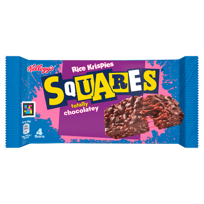 Kellogg's Squares Totally Chocolatey Rice Krispies Bars 4 x 36g (144g) - UK Food & Drink - 5050083449048