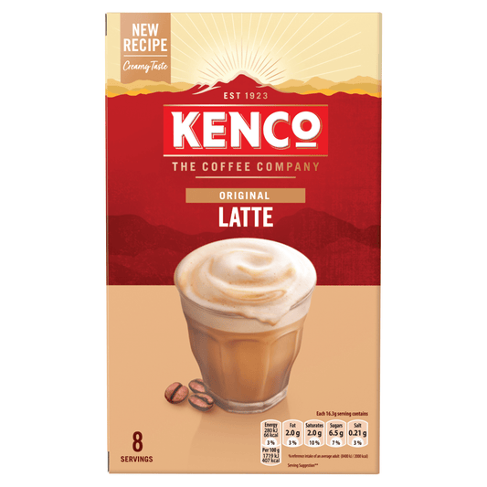 KENCO Original Latte 8 x 16.3g (130.4g) - UK Food & Drink - 8711000677810