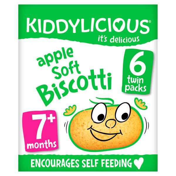 Kiddylicious Apple Soft Biscotti Baby Snacks 6x20g - UK Food & Drink - 5060040253915