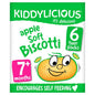 Kiddylicious Apple Soft Biscotti Baby Snacks 6x20g - UK Food & Drink - 5060040253915