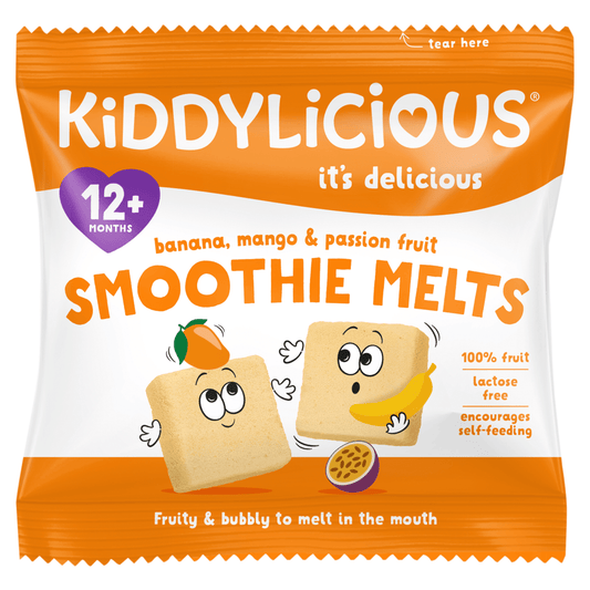 Kiddylicious Banana, Mango & Passion fruit Smoothie Melts 12+ Months 6g - UK Food & Drink - 5060040252017