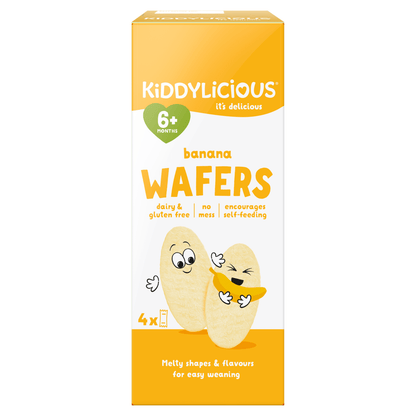 Kiddylicious Banana Wafers 4 x 4g (16g) - UK Food & Drink - 5060040254622