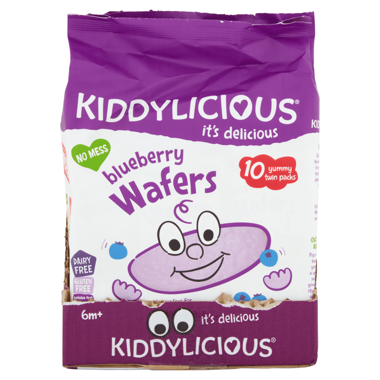 Kiddylicious Blueberry Maxi Wafers Baby Snacks 10x4g - UK Food & Drink - 5060040254431