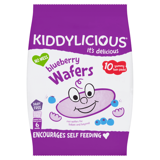 Kiddylicious Blueberry Maxi Wafers Baby Snacks 10x4g - UK Food & Drink - 5060040254431