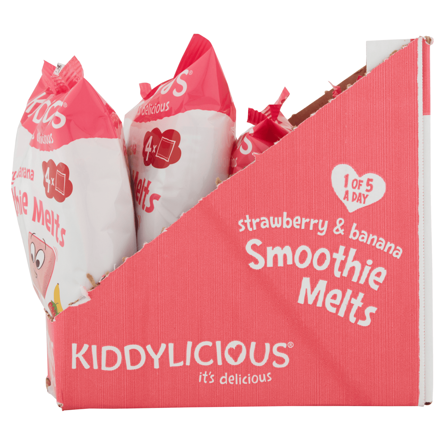 Kiddylicious Strawberry & Banana Smoothie Melts 12+ Months 4 x 6g (24g) - UK Food & Drink - 5060040252109