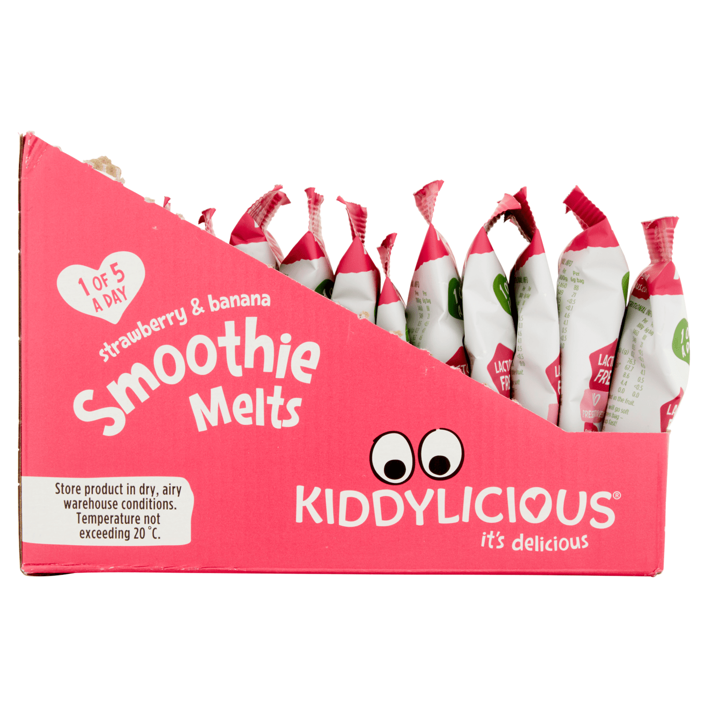 Kiddylicious Strawberry & Banana Smoothie Melts Baby Snacks 6g - UK Food & Drink - 5060040252000