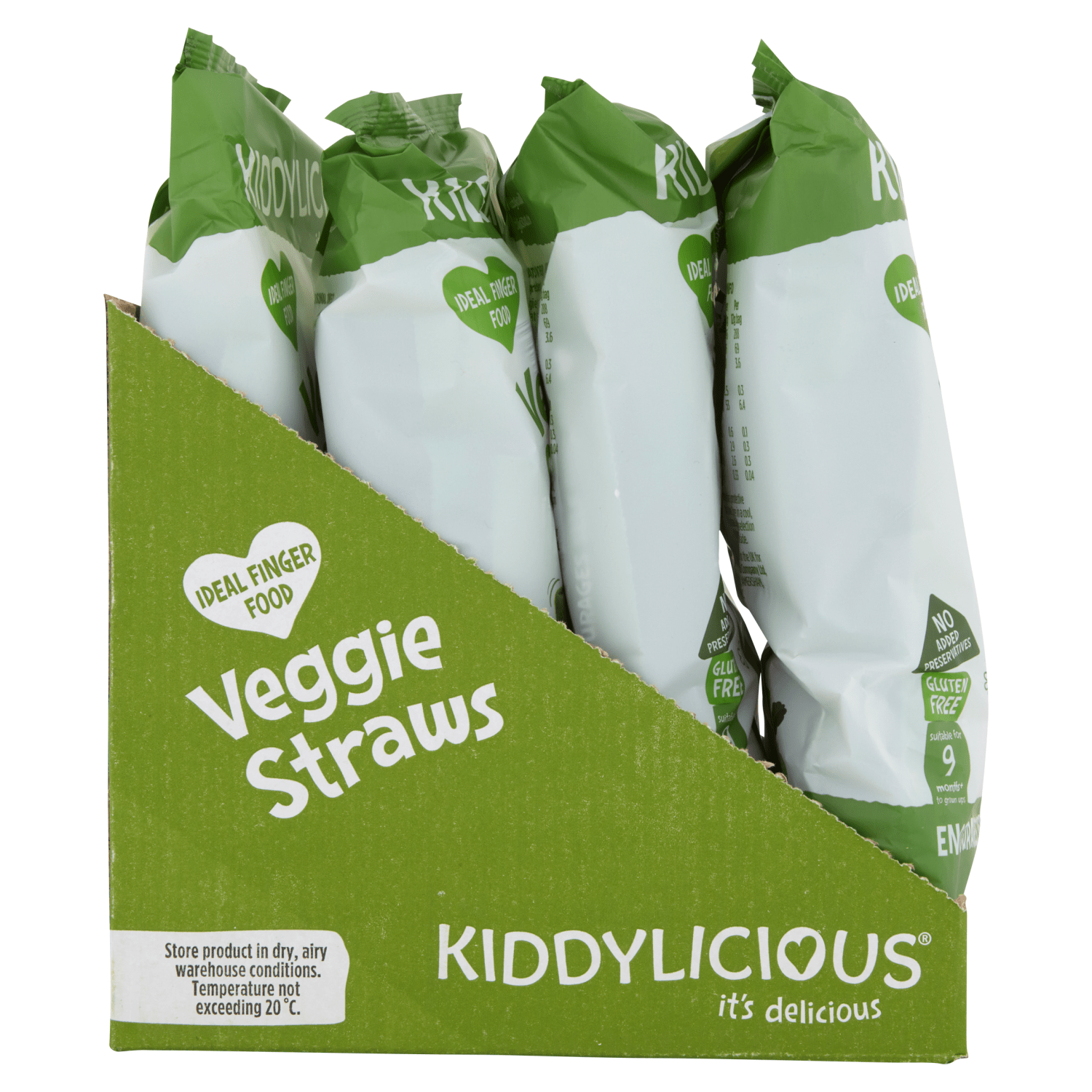 Kiddylicious Veggie Straws Baby Snacks 4x12g - UK Food & Drink - 5060040253724