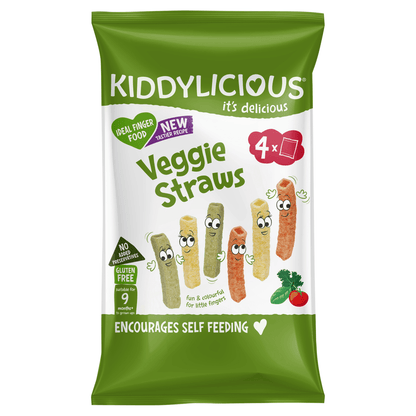 Kiddylicious Veggie Straws Baby Snacks 4x12g - UK Food & Drink - 5060040253724