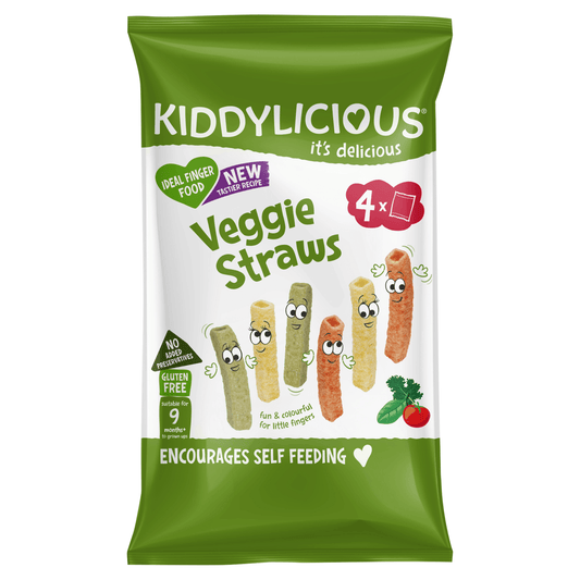 Kiddylicious Veggie Straws Baby Snacks 4x12g - UK Food & Drink - 5060040253724