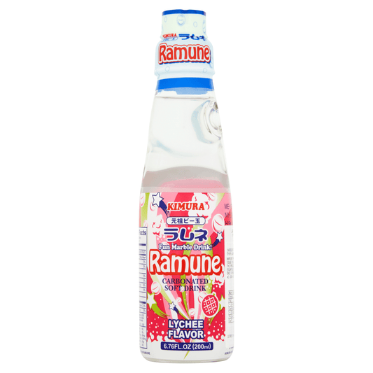 Kimura Ramune Carbonated Soft Drink Lychee Flavor 200ml - UK Food & Drink - 11152225654