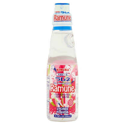 Kimura Ramune Carbonated Soft Drink Lychee Flavor 200ml - UK Food & Drink - 11152225654