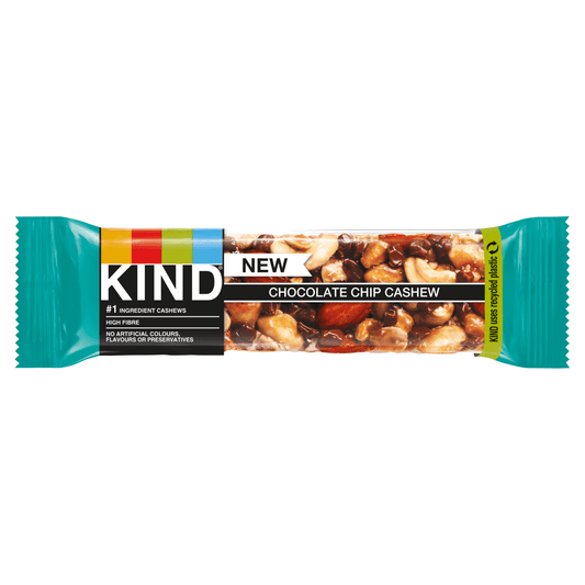 Kind Chocolate Chip Cashew Bars 12 x 40g (480g) - UK Food & Drink - 5000159553278