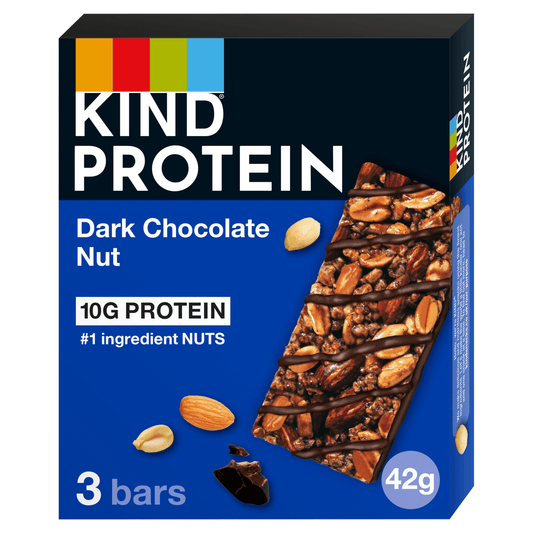 Kind Protein Dark Chocolate Nut Bars 3 x 42g (126g) - UK Food & Drink - 5000159537834