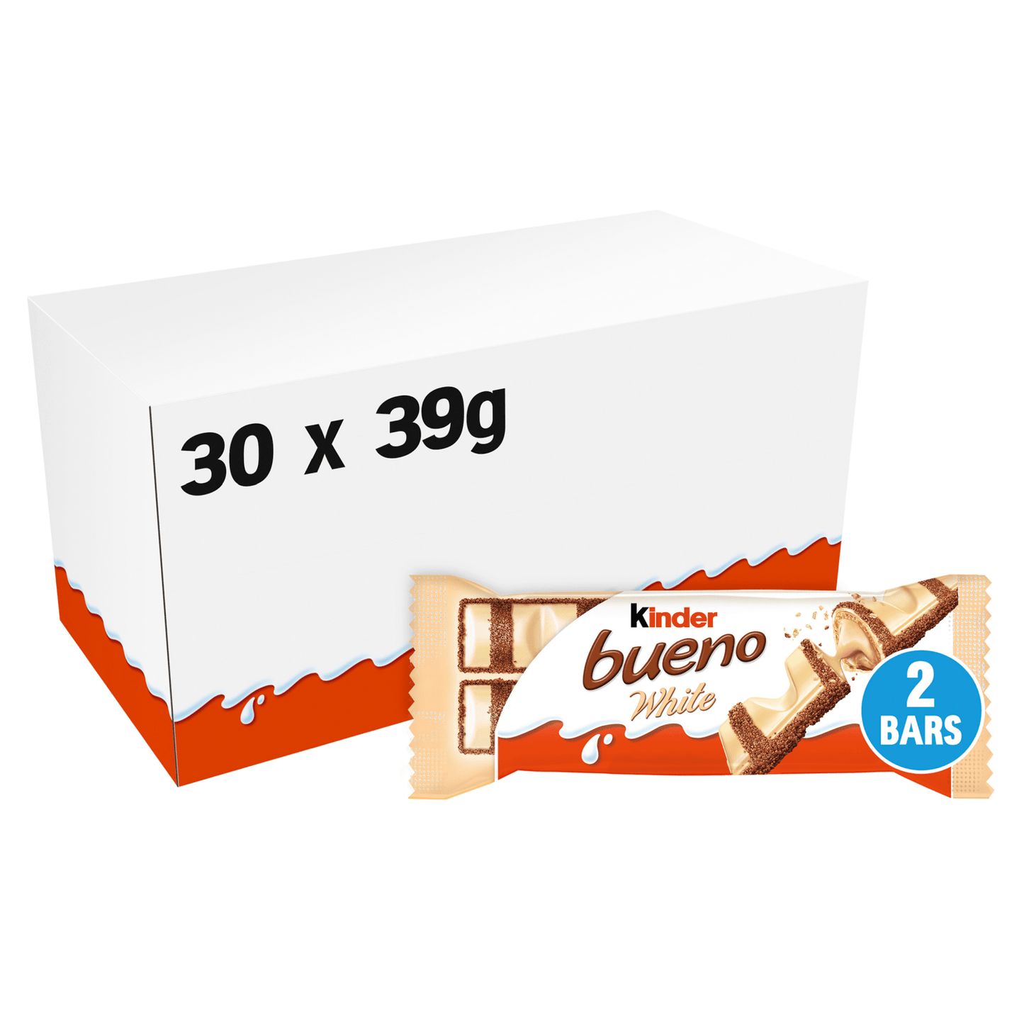 Kinder Bueno White Milk and Hazelnuts 39g - UK Food & Drink - 80761761