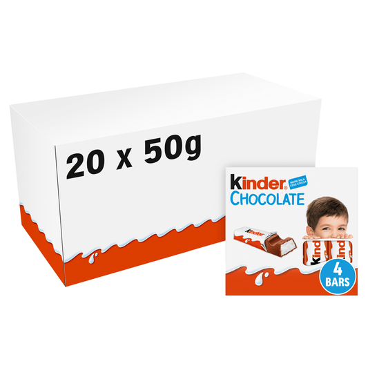 Kinder Small Chocolate Bars Multipack 4 x 12.5g (50g) - UK Food & Drink - 80177609