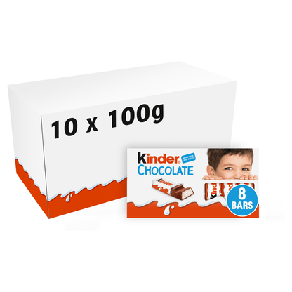 Kinder Small Chocolate Bars Multipack 8 x 12.5g (100g) - UK Food & Drink - 80177616