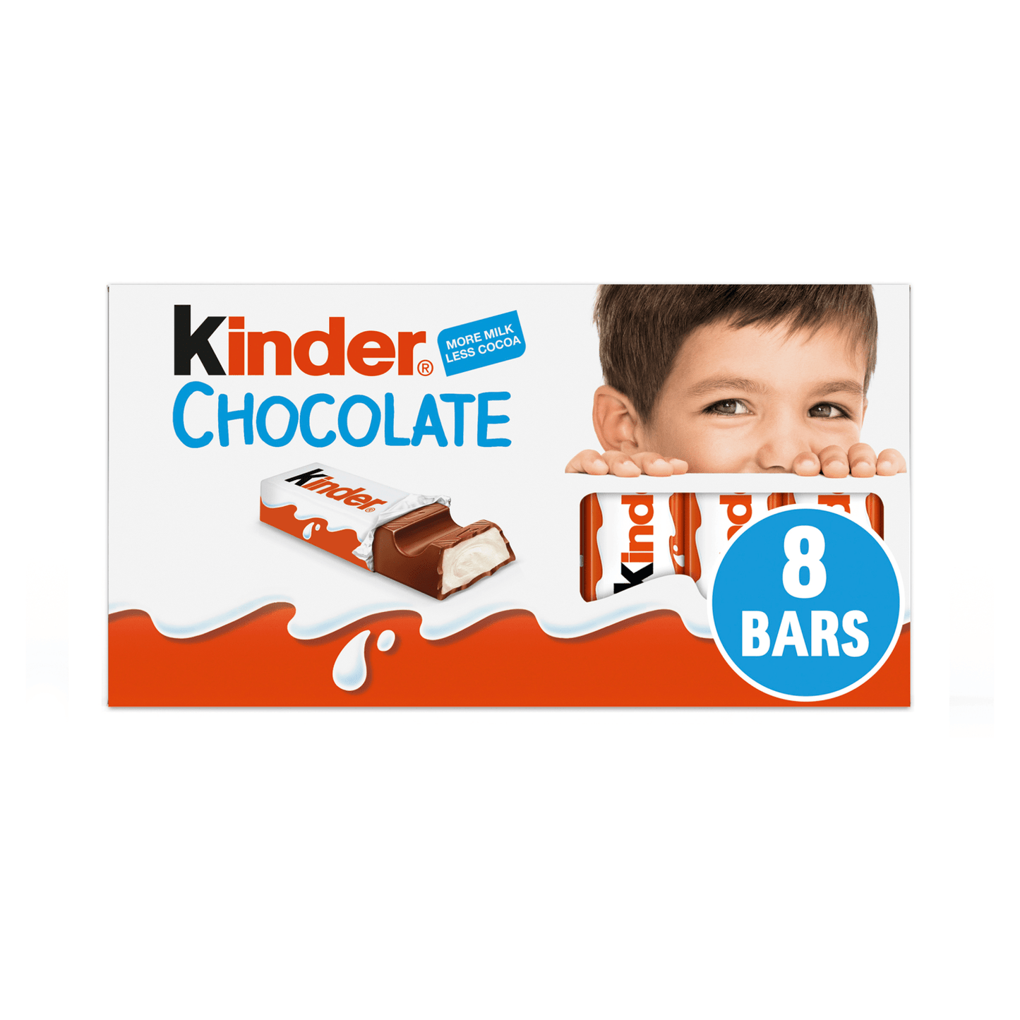 Kinder Small Chocolate Bars Multipack 8 x 12.5g (100g) - UK Food & Drink - 80177616