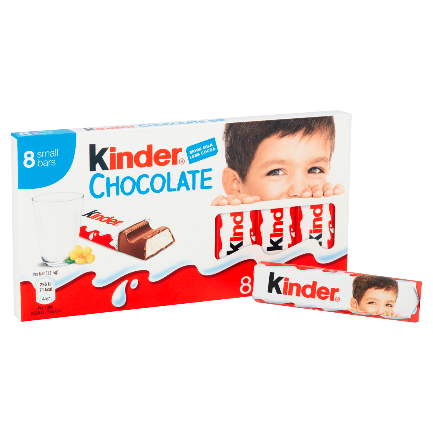 Kinder Small Chocolate Bars Multipack 8 x 12.5g (100g) - UK Food & Drink - 80177616