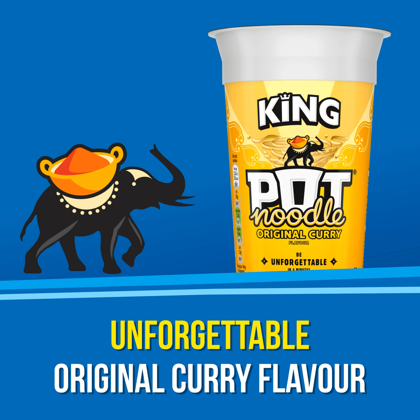 King Pot Noodle Original Curry Flavour 114g - UK Food & Drink - 5000118203688