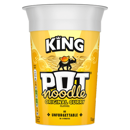 King Pot Noodle Original Curry Flavour 114g - UK Food & Drink - 5000118203688