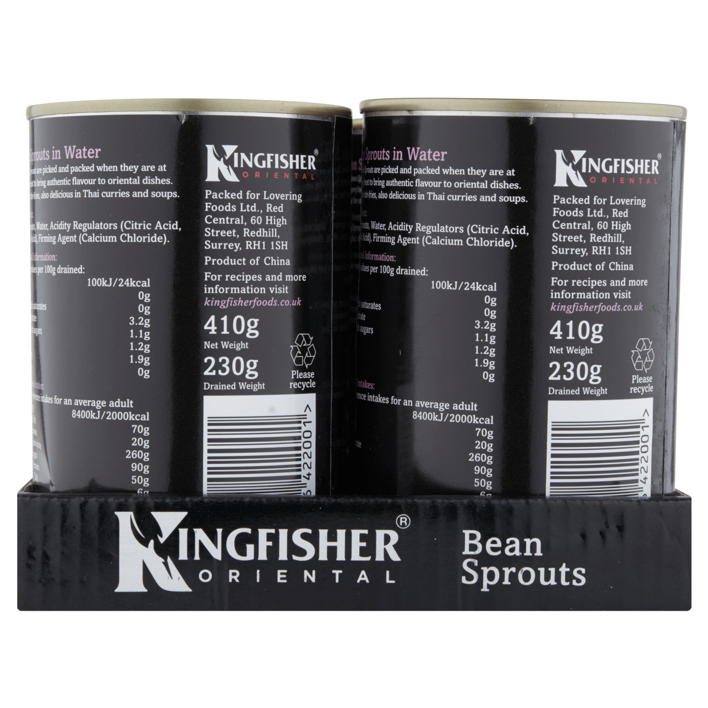 Kingfisher Oriental Bean Sprouts in Water 410g - UK Food & Drink - 5011826422001