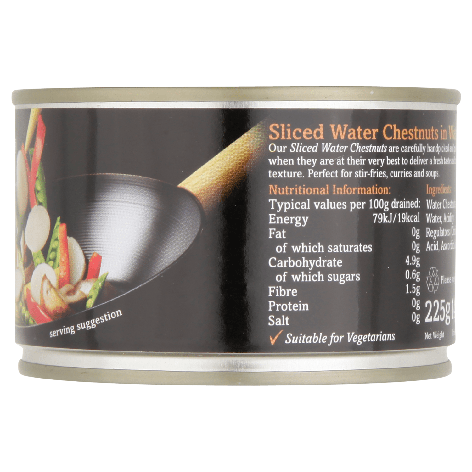 Kingfisher Oriental Sliced Water Chestnuts in Water 225g - UK Food & Drink - 5011826420205