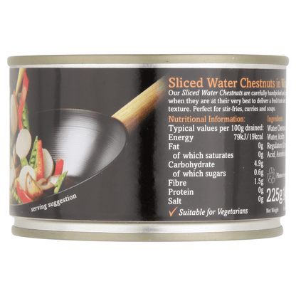 Kingfisher Oriental Sliced Water Chestnuts in Water 225g - UK Food & Drink - 5011826420205