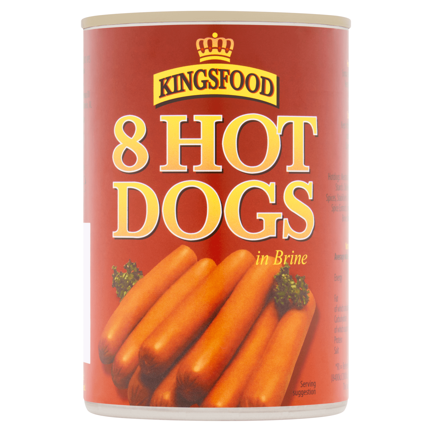 Kingsfood 8 Hot Dogs in Brine 400g - UK Food & Drink - 5010431004152