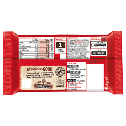 KitKat Dark 41.5g - UK Food & Drink - 8445290553409