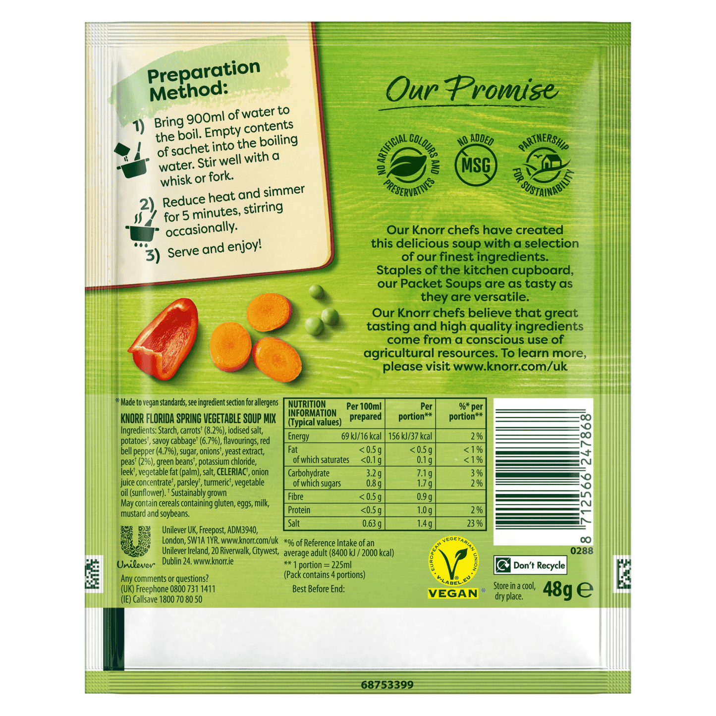 Knorr Florida Spring Vegetable Soup 48g - UK Food & Drink - 8712566247868