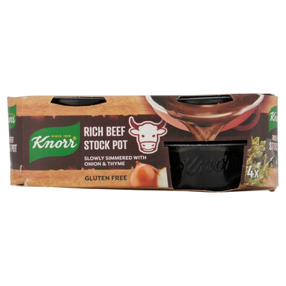 Knorr Rich Beef Stock Pot 4 x 28g (112g) - UK Food & Drink - 8712566479528