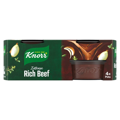 Knorr Rich Beef Stock Pot 4 x 28g (112g) - UK Food & Drink - 8712566479528
