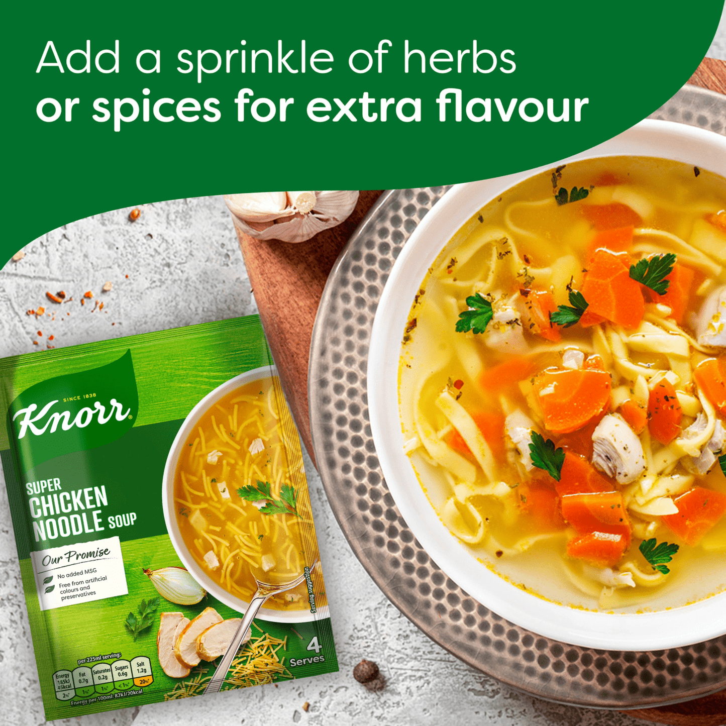 Knorr Soup Mix Super Chicken Noodle 51 g 4 servings - UK Food & Drink - 8712566247905