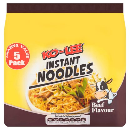 Ko - Lee Beef Flavour Instant Noodles 5 x 70g - UK Food & Drink - 5023751001510