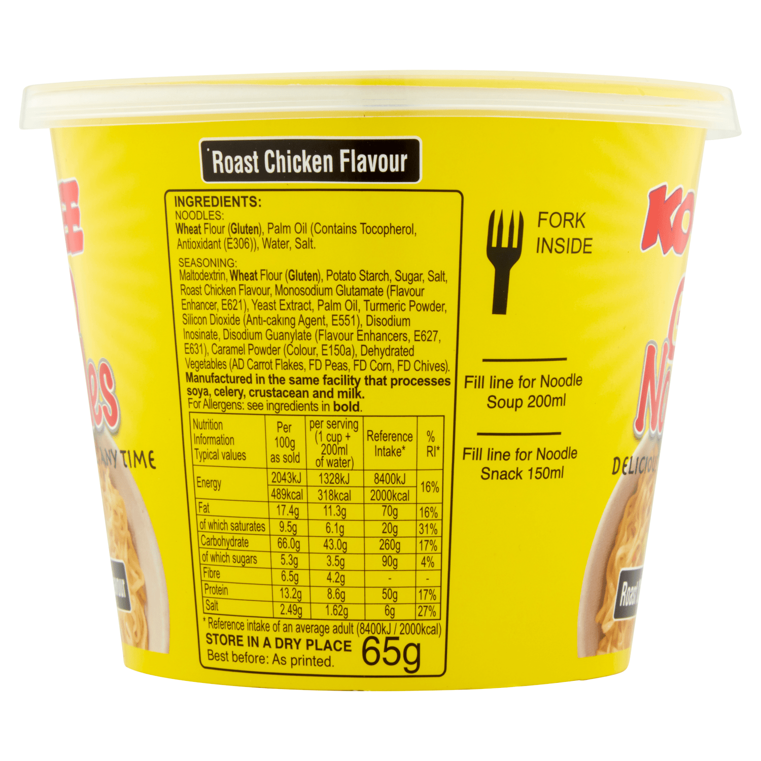 Ko - Lee Go Noodles Roast Chicken Flavour 65g - UK Food & Drink - 5023751112162