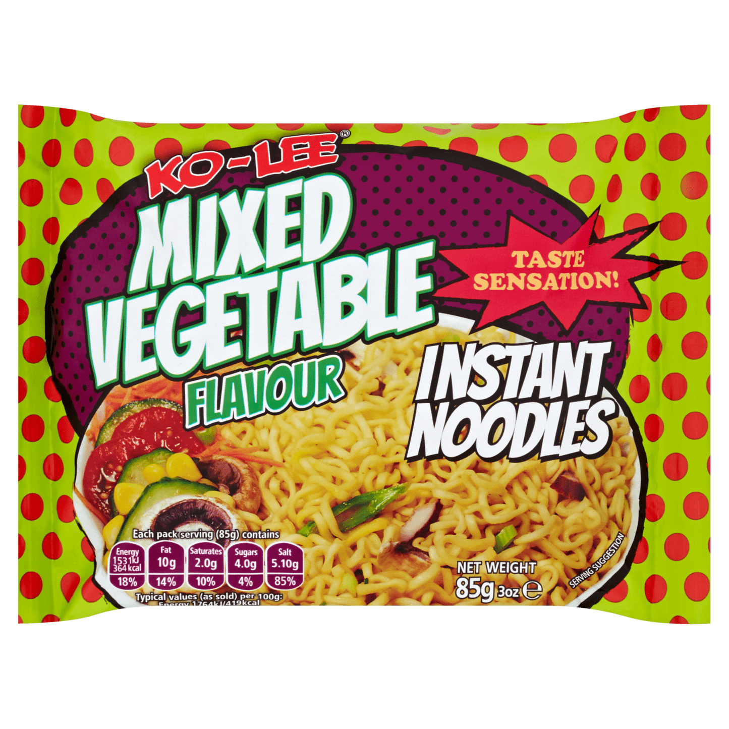 Ko - Lee Instant Noodles Mixed Vegetable Flavour 85g - UK Food & Drink - 5023751105683