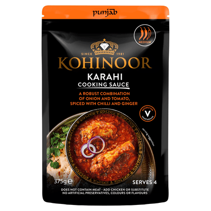 Kohinoor Karahi Cooking Sauce 375g - UK Food & Drink - 8901047619205