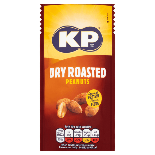 KP Dry Roasted Peanuts 50g - UK Food & Drink - 50237739