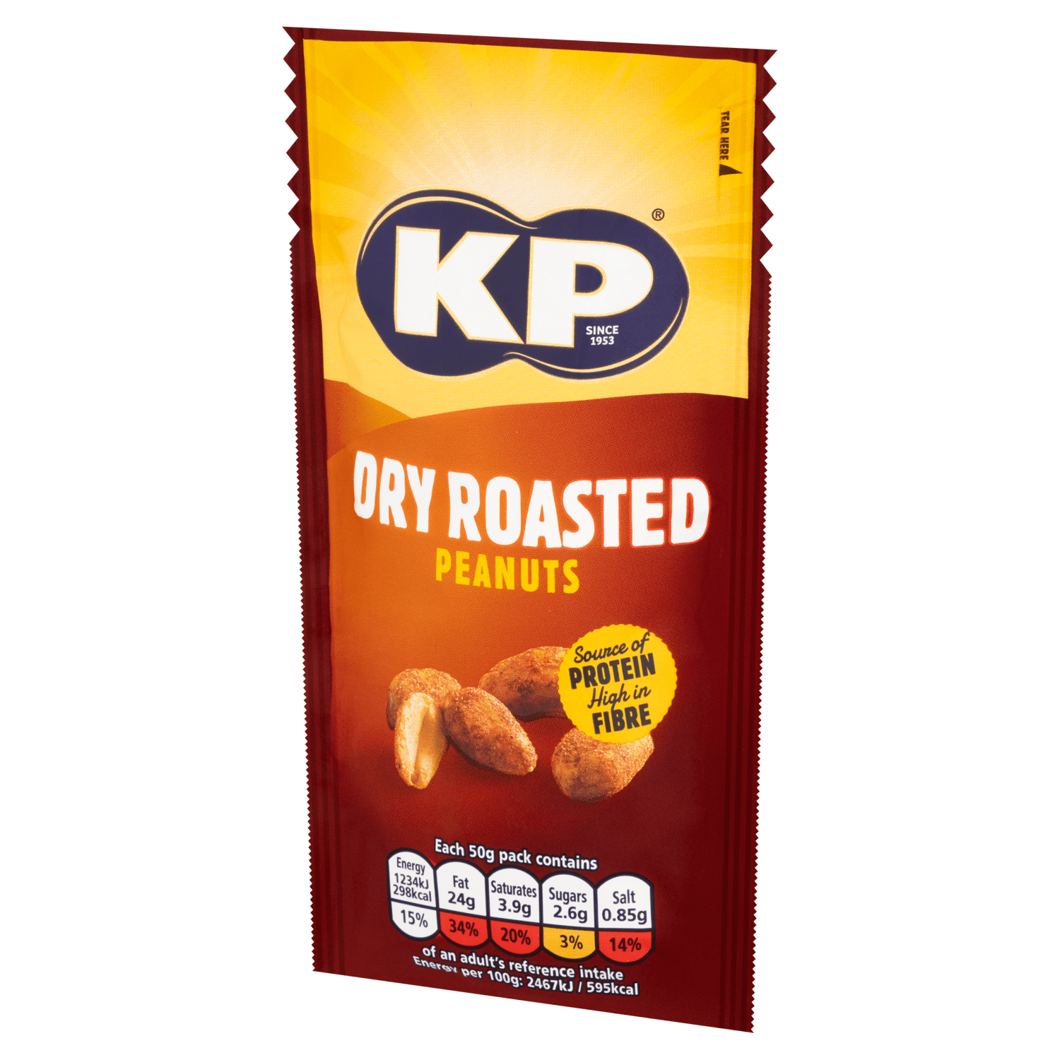 KP Dry Roasted Peanuts 50g - UK Food & Drink - 50237739