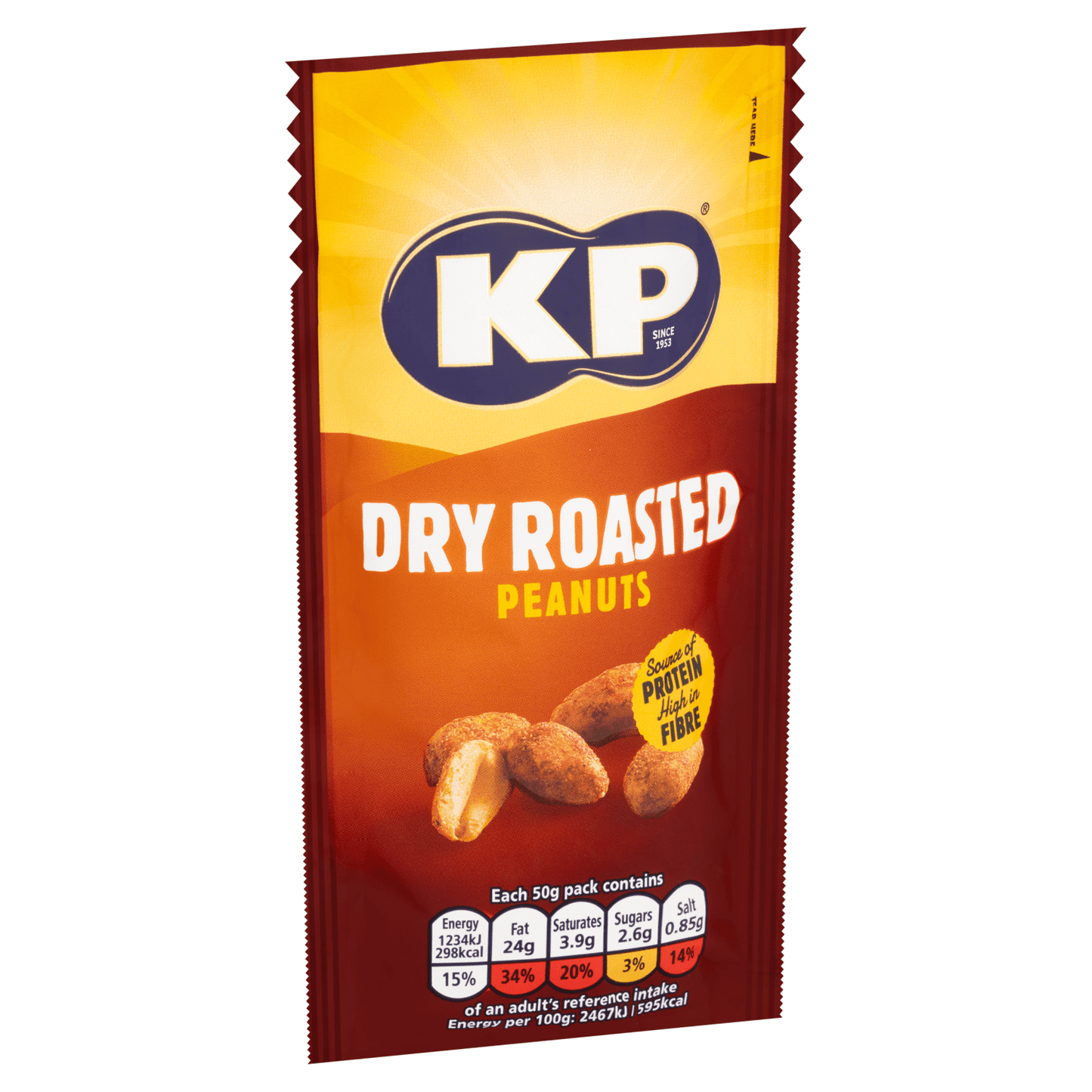 KP Dry Roasted Peanuts 50g - UK Food & Drink - 50237739