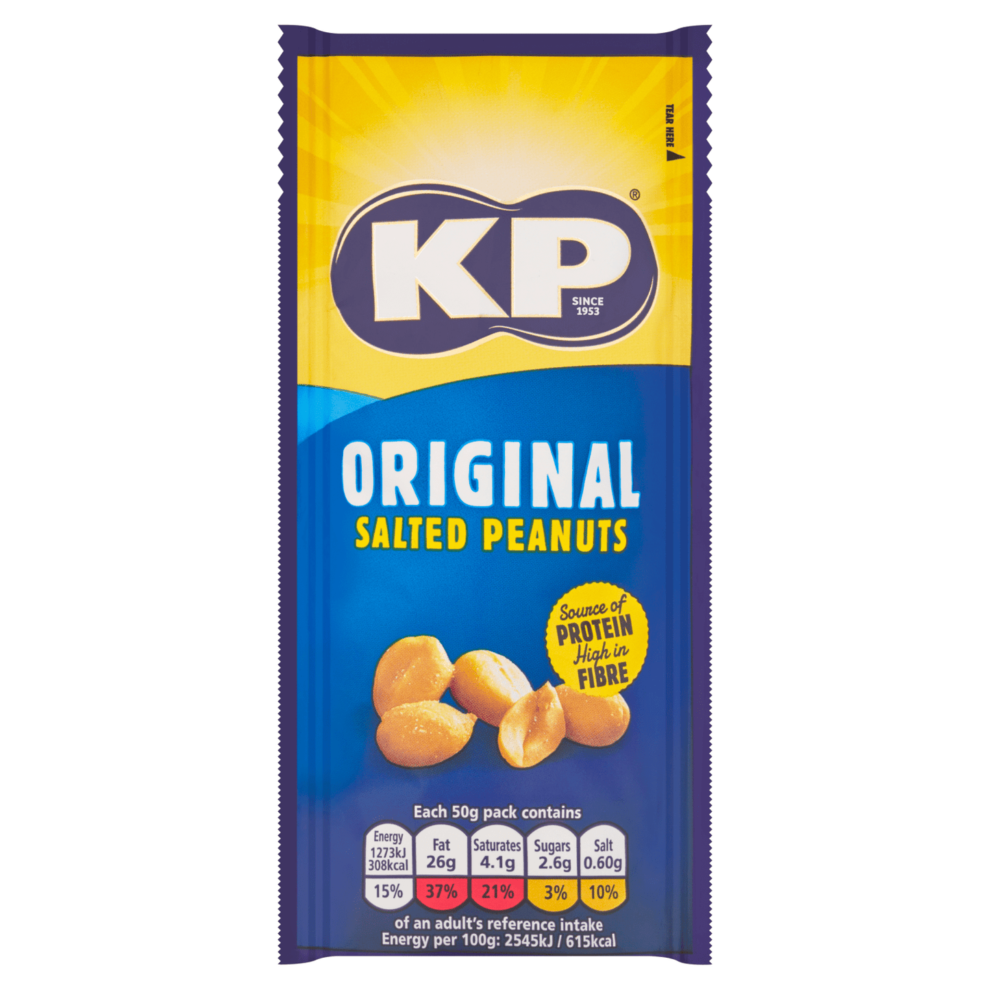 KP Original Salted Peanuts 50g - UK Food & Drink - 50237722